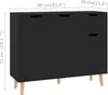 Credenza nera 90x30x72 cm in materiale ligneo Anteprima dell’immagine prodotto 9