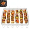 Edelstahl-Grillspieß-Set ,klappbarem Spießgestell, 6 lange Produktbild-Vorschau 1
