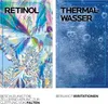 A split image showing a close-up of crystalline structures on the left and bubbles in water on the right, with text overlays. Podgląd zdjęcia produktu