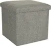 Składana pufa ze schowkiem szara 38x38x38cm Podgląd zdjęcia produktu 11