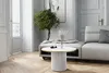 A modern living room with a coffee table, sofa, and plant. Produktbild-Vorschau