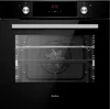 A front view of a black built-in oven. Produktbild-Vorschau