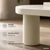 Tavolino da salotto ovale MATE 85 cm crema con quattro Anteprima dell’immagine prodotto 5