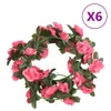 vidaXL Sztuczne girlandy kwiatowe 6 szt. Różowy 240 cm Podgląd zdjęcia produktu 7