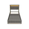 Letto imbottito INONEFT 90x200 cm con LED e USB, letto box Anteprima dell’immagine prodotto 15