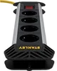 A close-up, front-facing view of a Stanley power strip with four outlets. Podgląd zdjęcia produktu