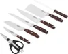 A set of kitchen knives and a sharpening steel are arranged diagonally on a white background. Náhľad obrázku produktu