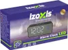 The image shows the retail packaging of an IZOXIS LED alarm clock. Podgląd zdjęcia produktu