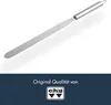 A stainless steel spatula with a silver handle is shown on a white background. Produktbild-Vorschau