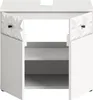 Waschbeckenunterschrank "Relief" in weiß Hochglanz mit 3-D Produktbild-Vorschau 10