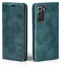 A teal flip case for a smartphone, shown from two angles. Produktbild-Vorschau