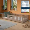 Lit d'enfant au sol 90 x 200 cm avec barrière de sécurité Voir les images du produit 1