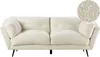 BELIANI Sofa Weiß 3-Sitzer aus Bouclé Stoff mit Steppungen Produktbild-Vorschau 1