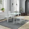Jídelní set Vicco Grand Bílá 120 x 70 cm 4 díly, Model Náhled obrázku produktu 1