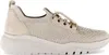 A side view of a beige sneaker. Produktbild-Vorschau