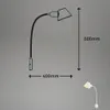 Bettleuchte Bettlampe schwenkbar Leselampe 1xE27 10W weiß Produktbild-Vorschau 6