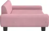 A side view of a pink dog bed. Náhľad obrázku produktu