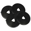 A set of four charcoal filters for a range hood, arranged in a slightly overlapping cluster against a white background. Produktbild-Vorschau