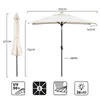 Sekey Sonnenschirm 210x140 cm mit LED-Solar-Beleuchtung, Produktbild-Vorschau 3