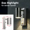 Grafner® Edelstahl Wandlampe mit Bewegungsmelder 26BPIR Produktbild-Vorschau 6