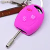 Auto Schlüssel Hülle Silikon Schutz Cover Pink kompatibel Produktbild-Vorschau 3