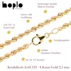 Goldkette Kordelkette Länge 45 cm - Breite 3,3 mm - 333-8 Produktbild-Vorschau 5