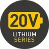 A circular graphic with text and a battery icon. Produktbild-Vorschau
