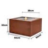 KÖHKO® Gartenbrunnen QUADRUM aus Cortenstahl mit LED – Produktbild-Vorschau 2