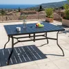 Gartentisch höhenverstellbares Aluminiumgestell rostfrei Produktbild-Vorschau 3