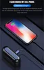 A smartphone is charging from a portable charger, with text describing the product's features. Produktbild-Vorschau