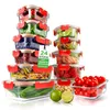 NutriChef set van glazen voorraadpotten – rood: 12 glazen Productafbeelding-voorbeeld 1