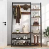A hallway or entryway with a coat rack and shelving unit. Produktbild-Vorschau