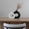QUVIO Donut Vase - Vasen - Vase Keramik - Vase schwarz - Produktbild-Vorschau 7