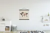 MuchoWow® Textilposter Weltkarte - Einfach - Holz 60x60 cm Produktbild-Vorschau 2