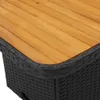 vidaXL Gartentisch Schwarz 80x80x71 cm Poly Rattan und Produktbild-Vorschau 12