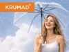 KRUMAD Transparenter Regenschirm 71 cm, Großer Stockschirm Produktbild-Vorschau 2