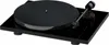 A black turntable is shown from a slightly elevated angle against a white background. Produktbild-Vorschau