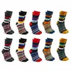 Bunte Streifensocken Uni – Modische Freizeitsocken mit Produktbild-Vorschau 1