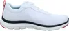 Side view of a white athletic shoe with a black stripe around the sole and a red accent on the heel. Produktbild-Vorschau