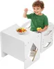 Kinder Montessori activiteitentafel, leersstoel set, hout, Productafbeelding-voorbeeld 1