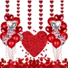 31-teiliges Valentinstag-Deko-Set mit Herzballons & Rosenblättern Productafbeelding-voorbeeld
