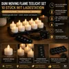 DUNI LED Set Moving Flame, wiederaufladbar, Warm White, 10 Produktbild-Vorschau 5