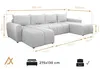 AX LIVING Canapé d'angle grand Ferrande 317 cm - Canapé Voir les images du produit 4