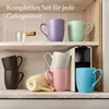 Cosumy Kaffeetassen 6er Set Modern Bunt Pastellfarben - Produktbild-Vorschau 7