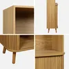 sweeek - Bücherregal, 2 Schiebetüren, 4 Ebenen, gerillter Produktbild-Vorschau 4