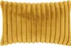 A close-up view of a yellow corduroy pillowcase. Produktbild-Vorschau