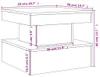 vidaXL Couchtisch mit LED-Leuchten Betongrau 50x50x40 cm Produktbild-Vorschau 8
