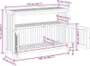 vidaXL Zahradní konzolový stůl 110x35x75 cm Masivní dřevo Náhled obrázku produktu 6