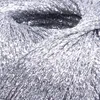 A close-up view of shimmering silver yarn. Produktbild-Vorschau