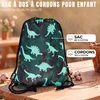 HECKBO Sac à cordon enfant avec motif dinosaures | Sac de Voir les images du produit 2
